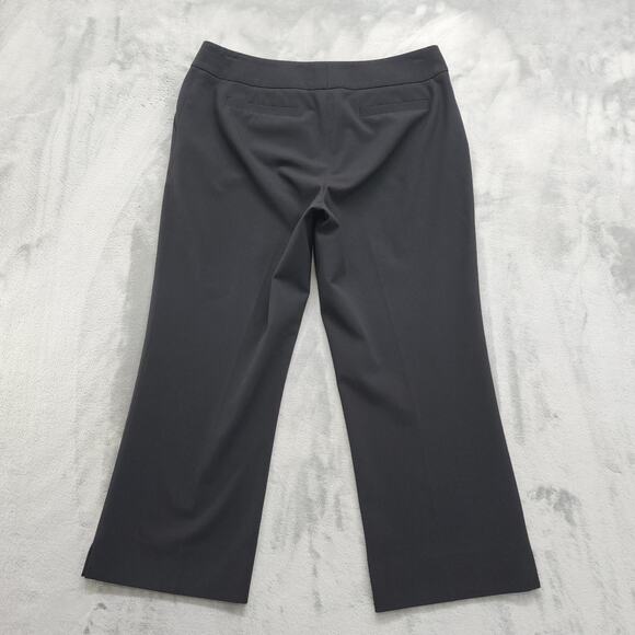 Semantiks Pants Womens 10 Black Mid Rose Crop Flare Leg Trousers Stretch Office - Picture 2 of 12